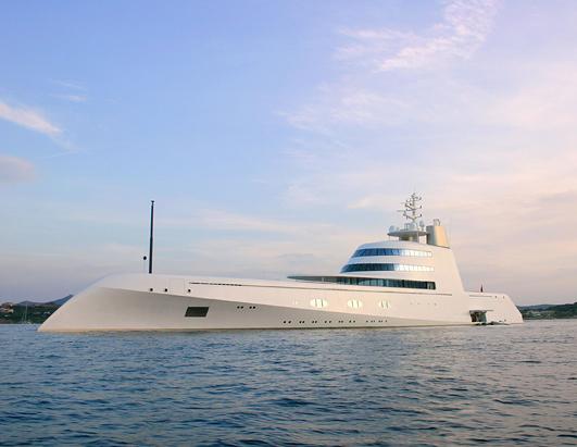 The &pound;300million superyacht owned by Russian billionaire Andrey Melnichenko